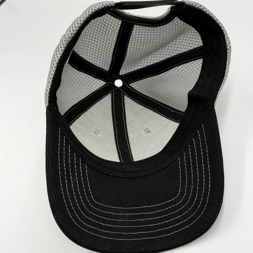 Amsoil Synthetic Oil Trucker Hat Black Grey Mesh Snapback Gear Logo Cap